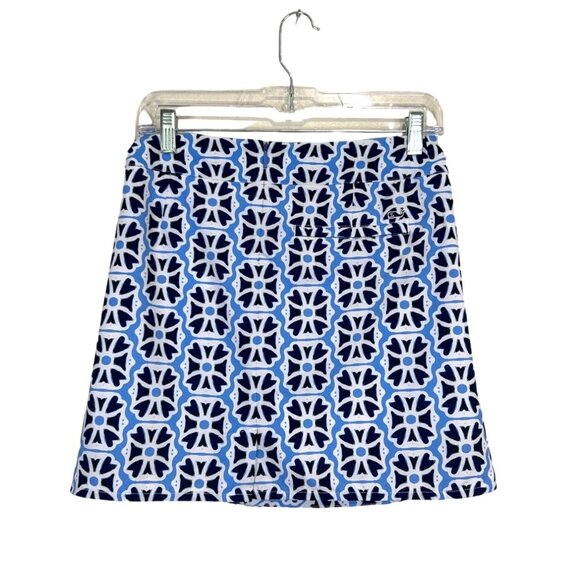 Vineyard Vines Performance Womens Skort White Blue Print Size 0 - Picture 2 of 8